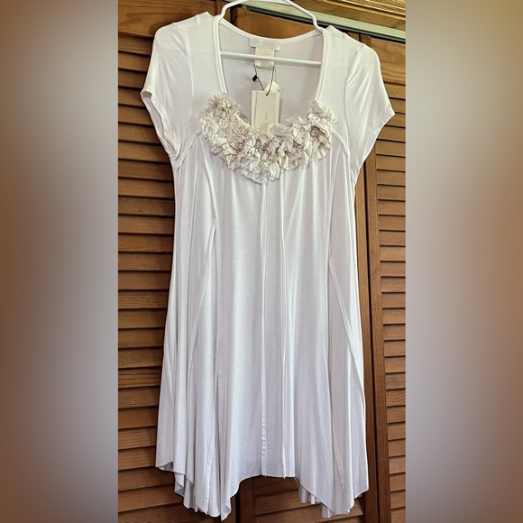 Sweet, light, fun summer dress, embellished with beads and lace women’s xs - Picture 5 of 7